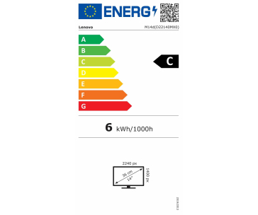 LENOVO LCD M14d - 14",IPS,matný,16:9,2240x1400,178/178,300cd/m2,100:1,USB-C