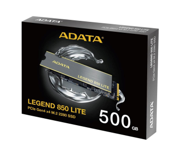 ADATA SSD 500GB LEGEND 850 LITE, PCIe Gen4 x4, M.2 2280, (R:4700/ W:1700MB/s)