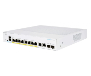 Cisco switch CBS250-8P-E-2G (8xGbE,2xGbE/SFP combo,8xPoE+,60W,fanless) - REFRESH