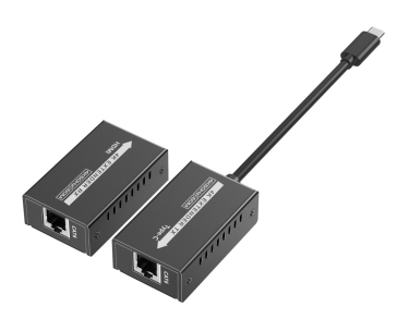 PremiumCord USB-C na HDMI extender přes patch kabel Cat5e/6/6a 4K@60Hz na 60m