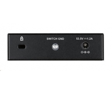 D-Link DGS-1005P 5-port Gigabit Desktop PoE+ Switch, 4 porty jsou PoE+, PoE budget 60W