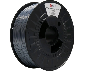 C-TECH Tisková struna (filament) PREMIUM LINE, Silk PLA, čedičová šedá, RAL7012, 1,75mm, 1kg