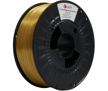 C-TECH Tisková struna (filament) PREMIUM LINE, Silk PLA, mosaz, 1,75mm, 1kg