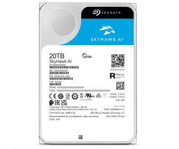 SEAGATE HDD 20TB SKYHAWK AI, 3.5", SATAIII, Cache 256MB, s R/V Senzorem