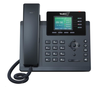 Yealink SIP-T34W WiFi telefon, s napájecím adaptérem, 2,3" 132x64 grafický, 2x RJ45 10/100,