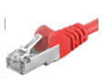 PREMIUMCORD Patch kabel CAT6a S-FTP, RJ45-RJ45, AWG 26/7 10m červená