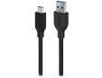 GENIUS nabíjecí kabel ACC-A2CC-3A, 150cm, USB-A na USB-C, 3A, QC3.0, opletený, černý