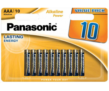 PANASONIC Alkalické baterie Alkaline Power LR03APB/10BW AAA 1,5V (Blistr 10ks)