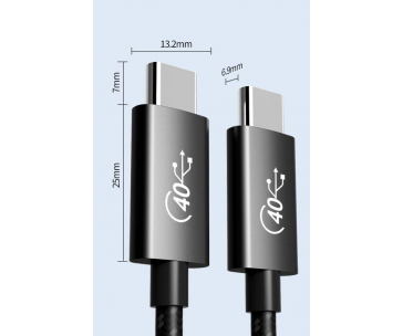 PREMIUMCORD Kabel USB4™ 40Gbps 8K@60Hz Thunderbolt 3, 1,2m