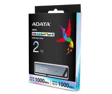 ADATA Flash Disk 2TB UE800, USB-C 3.2, R:1000/W:1000MB/s, stříbrná