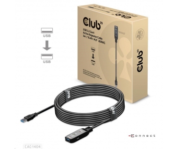 Club3D Kabel USB 3.2 Gen1 Active Repeater Cable M/F 28AWG, 5m