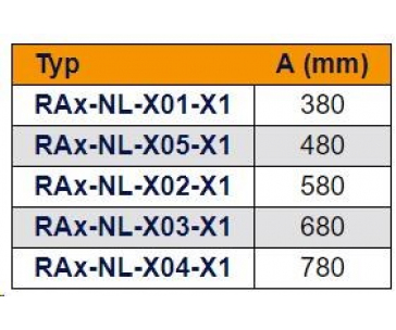 TRITON Nosné ližiny pro rozvaděč hloubky 800mm (A=480mm) - pár, černé