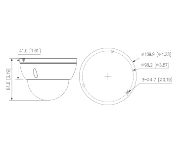 Dahua IPC-HDBW2541E-S-0280B, IP kamera, 5Mpx, 1/2.7" CMOS, objektiv 2,8 mm, IR<30, IP67, IK10