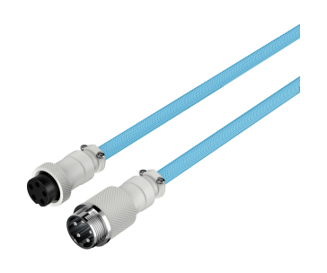 HyperX USB-C Coiled Cable Light Blue-White - Příslušenství ke klávesnici