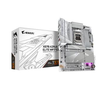 GIGABYTE MB Sc AM5 X870 A ELITE WF7 ICE, AMD X870, 4xDDR5, 2xHDMI, 2xThunderbolt, WiFi