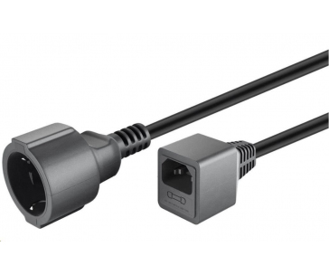 PREMIUMCORD Kabel napájecí 230V Prodlužovací  s EURO konektorem C14 (IEC connection) , 1,5m