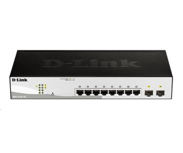 D-Link DGS-1210-10 10-Port Gigabit Smart+ Switch, 8x GbE, 2x SFP, fanless