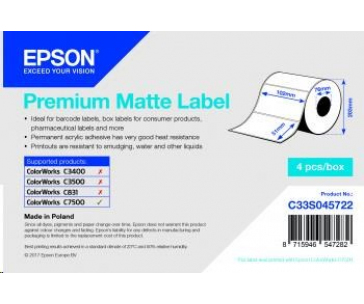 Epson label roll, normal paper, 102x51mm