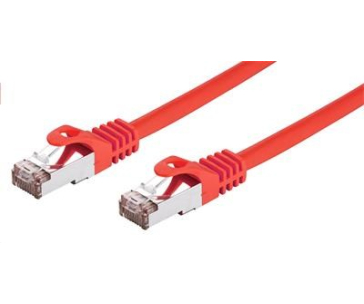 C-TECH kabel patchcord Cat6, FTP, červený, 0,5m