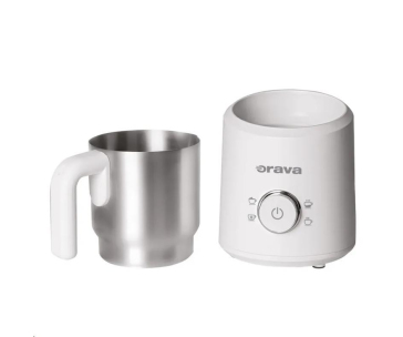 Orava elektrický zpěňovač mléka, 500 W, 4 volitelné programy, 350 ml, bílá