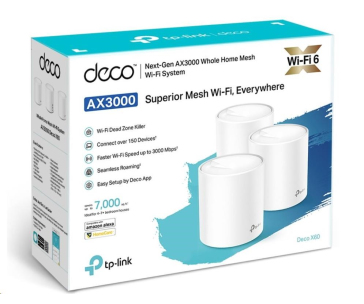 TP-Link Deco X60(2-pack) WiFi6 Mesh (AX5400, 2,4GHz/5GHz, 2xGbELAN/WAN)