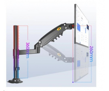 Profesionální stolní držák na monitor Fiber Mounts H100B