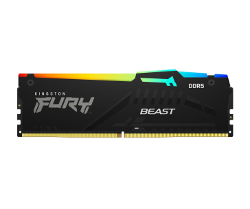 KINGSTON DIMM DDR5 16GB 6000MT/s CL30 Non-ECC FURY Beast RGB XMP, Černá