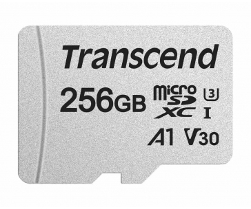 TRANSCEND MicroSDXC karta 256GB 300S, UHS-I U3 V30 + adaptér