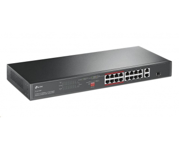 TP-Link CCTV switch TL-SL1218P (16x100Mb/s, 1xGbE uplink, 1xGbE/1xSFP combo uplink, 16xPoE+, 150W)