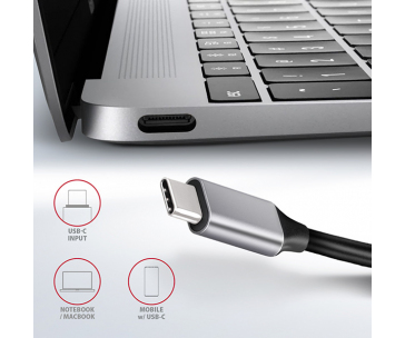 AXAGON HMC-6GL, USB 3.2 Gen 1 hub, porty 3x USB-A, HDMI 4k/30Hz, RJ-45 GLAN, PD 100W, kabel USB-C 20cm