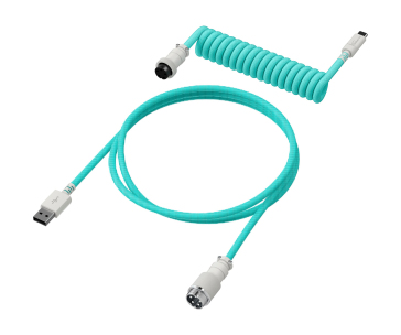 HyperX USB-C Coiled Cable Light Green-White - Příslušenství ke klávesnici