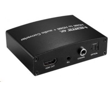 PREMIUMCORD HDMI 4K Audio extraktor s oddělením audia na stereo jack, SPDIF Toslink, RCA