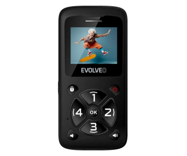 EVOLVEO Mobilní telefon pro seniory EasyPhone ID, černá