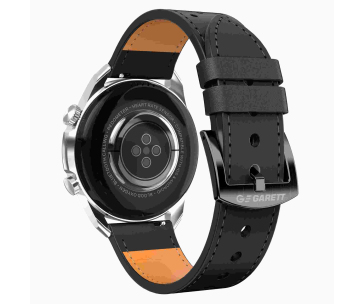 Garett Smartwatch V10 Silver-black leather