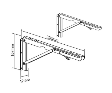 Držáky na polici skládací Fiber Mounts M8C76