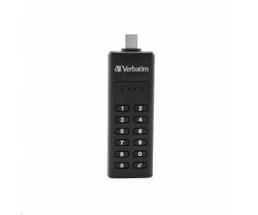 VERBATIM USB C 3.1 Drive 64 GB - Keypad Secure (R:160/W:140 MB/s) GDPR