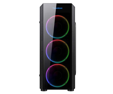 VeinX case Mars MAR01A Mid Tower, bez zdroje, 3xUSB, průhledná bočnice, 4xARGB Fan 120mm, černá