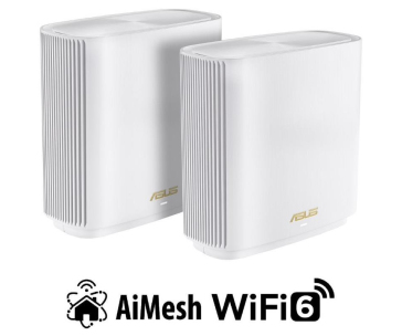 ASUS ZenWifi XT8 v2 2-pack white Wireless AX6600 Wifi 6 Tri-Band Gigabit Mesh system