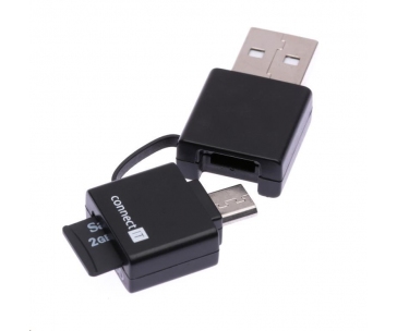 CONNECT IT SMART OTG čtečka MicroSD/HC pro mobilní telefony a PC