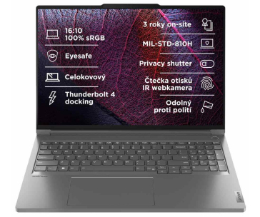 LENOVO NTB ThinkBook 16p G5 - i7-14650HX,16" WQXGA,32GB,1TBSSD,RTX4060 8GB,FHD+IRcam,W11P