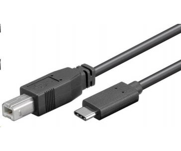 PremiumCord Kabel USB 3.1 konektor C/male - USB 2.0 konektor B/male, 1m