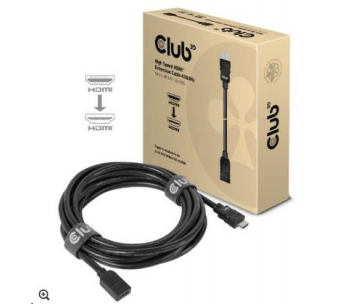 Club3D Kabel prodlužovací Rychlý HDMI 4K60HZ (M/F), 5m, černá, 26 AWG