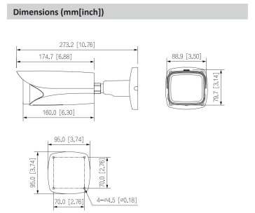 Dahua IPC-HFW5442E-ZE-2712-S3, IP kamera, 4Mpx, Bullet, 1/1.8" CMOS, objektiv 2.7-12 mm, IR<60, IP67, IK10