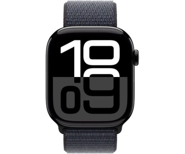 Apple Watch Series 10 GPS + Cellular 42mm Jet Black Aluminium Case with Ink Sport Loop