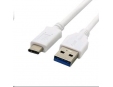 C-TECH kabel USB 3.0 AM na USB-C kabel (AM/CM), 2m, bílý