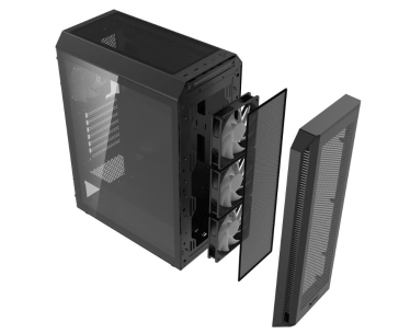 ADATA XPG case VALOR AIR PLUS Mid-Tower, bez zdroje, 4x 120mm Fan, Černá