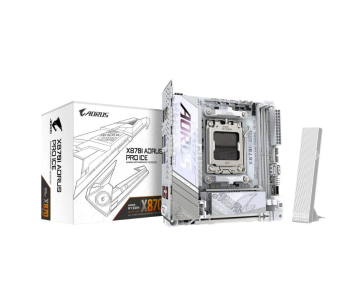 GIGABYTE MB Sc AM5 X870I AORUS PRO ICE, AMD X870, 2xDDR5, 1xHDMI, 1xThunderbolt, WiFi, Mini-ITX