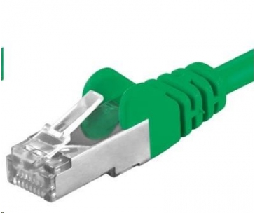 PREMIUMCORD Patch kabel CAT6a S-FTP, RJ45-RJ45, AWG 26/7 5m zelená