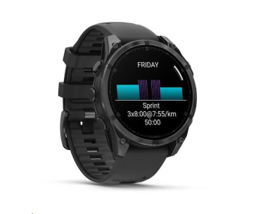 Garmin fenix® 8 – 47 mm, AMOLED, Slate grey a Černý silikonový řemínek