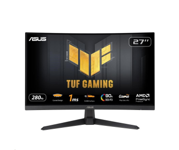 ASUS LCD 27" VG27VQM1B TUF Gaming 1920x1080, Full HD, Curved, 280Hz, ELMB, FreeSync, 1ms, 90% DCI-P3, HDMI, DP,VESA